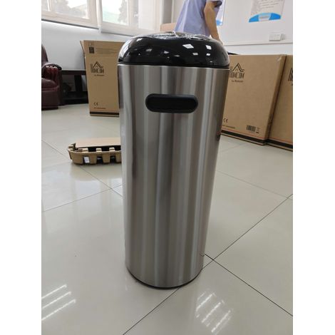 HOMCOM Cestino Spazzatura Automatico con Sensore in Acciaio Inox 50L, Argento (1/5)