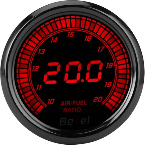 Jauge rapport air/carburant 52mm noir, 7 couleurs, indicateur auto, accessoire voiture, compteur essence, instrument de bord, kit véhicule