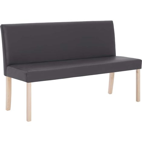 Maison Exclusive - Banc 139,5 cm Gris Similicuir (1/5)
