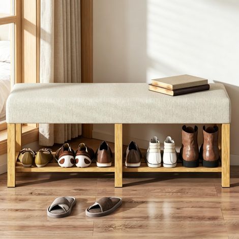 Tabouret moderne avec rangement intégré, coffre banquette de stockage (vendu uniquement avec la banquette de rangement) (1/4)