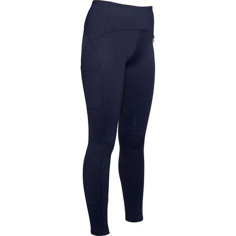 48/50 IT, marrone scuro: Leggings per equitazione da donna modello Arezzo con grip in silicone al ginocchio (1/4)