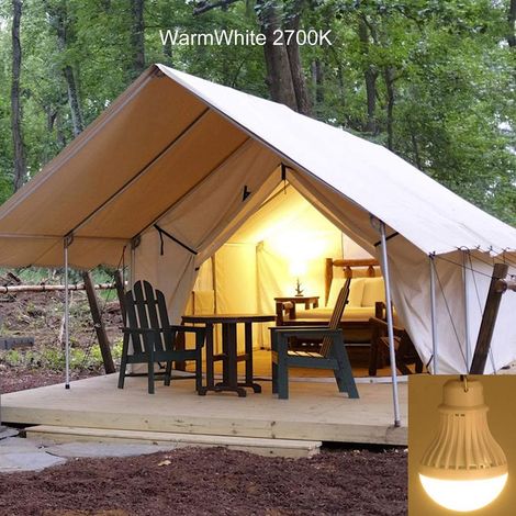 Lot de 2 lampes LED 5W USB pour le camping, lampe de chevet enfant portable, ampoule LED de secours extérieure (1/5)