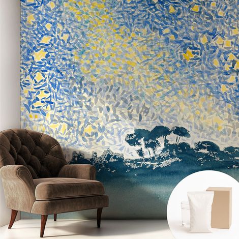 Papier peint intissé décoratif pour salon chambre et cuisine Facile à poser avec colle Abstraction stellaire 250x250 cm (1/5)
