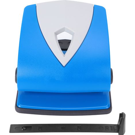 Perceuse de bureau réglable en plastique pour reliure de documents - Bleu (1/5)