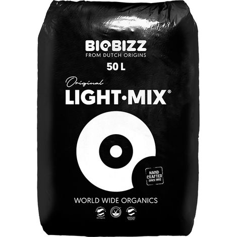 Terreau Light Mix 50L – Faiblement enrichi pour un développement rapide des racines – Excellent drainage pour arrosage automatique – Biobizz