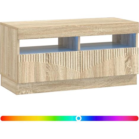 Maison Exclusive - LED-TV-Schrank Sonoma-Eiche Holzwerkstoff (1/5)