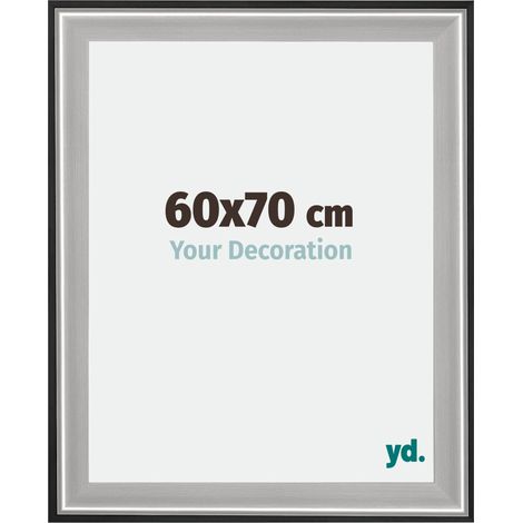 yd. - Cadre photo 60x70 - Noir Argent Poli - Bois - Birmingham (1/5)