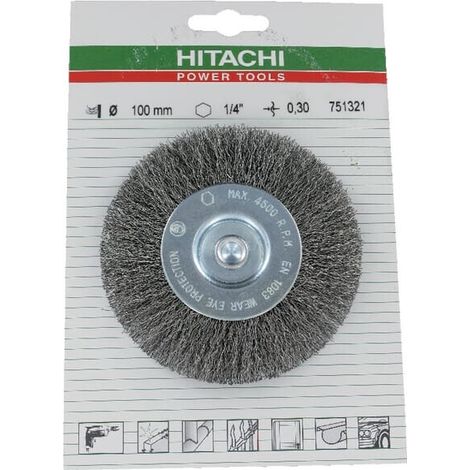 Cepillo red. 1/4" hex.+pasador HIKOKI 751321