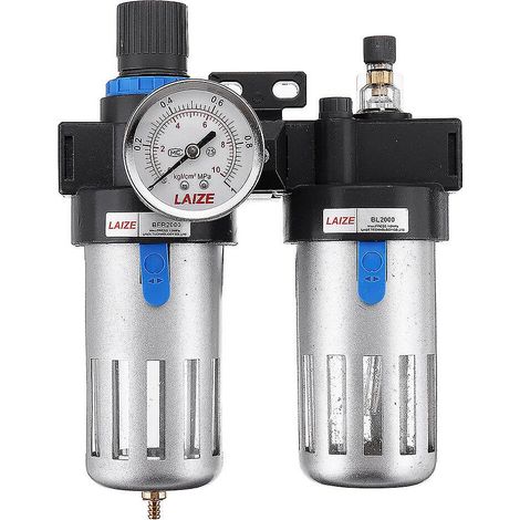 2-in-1-Luftfilter für Kompressoren, Luftdruckregler, Öl-Wasser-Abscheider und auslaufsicherer Filter für Druckluftwerkzeuge (1/5)