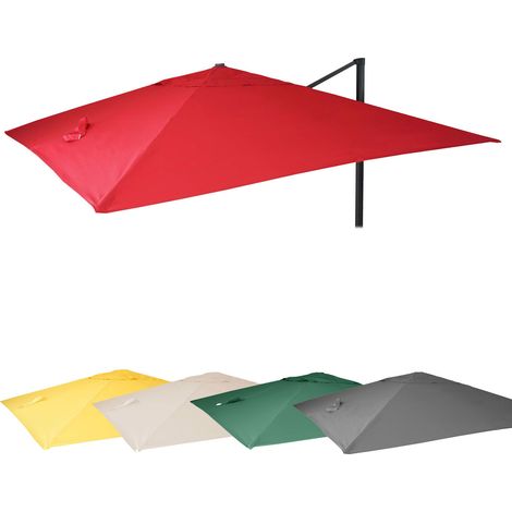Toile de rechange pour parasol déporté HWC, 3 x 4 m - anthracite