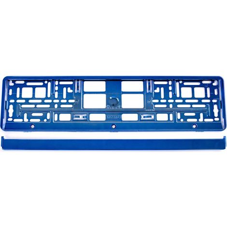 Cadre de plaque d'immatriculation métallique bleu AMIO-03174