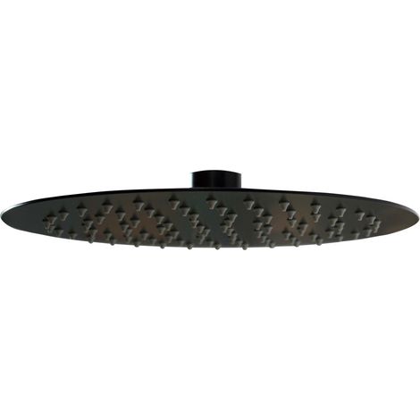 Vema Timea Round Shower Head 250mm Diameter - Black (1/2)