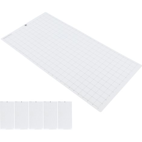5 Stück Schneidematte aus PVC mit rutschfester, transparenter und hochelastischer Gitterstruktur für Bastelpapier (1/5)