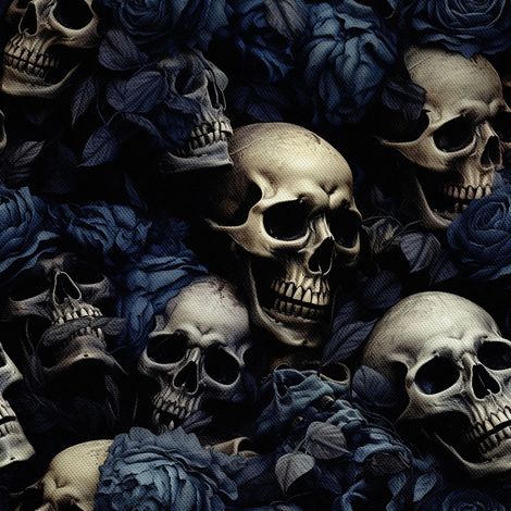 Tela decorativa para exteriores Oxford - Motivo de calavera I DX4820 (1/5)
