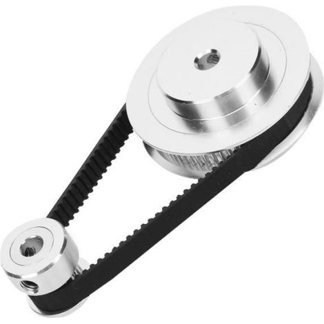 Poulie Synchrone - GT2 20 Dents Et 60 Dents - Aluminium Anticorrosion - Pour Courroies 6 mm - Kit Complet ×4 (1/4)
