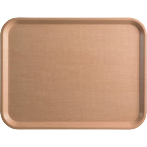 Plateau de service rectangulaire stratifié Mykonos bouleau 43 cm - 430 x 330 x 14 mm - CAMBRO (1/3)