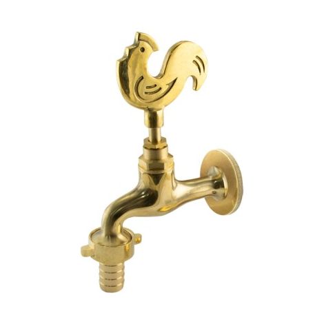 Grifo Decorativo Latón Modelo Gallo Entrada 1/2" Salida 3/4" (1/5)