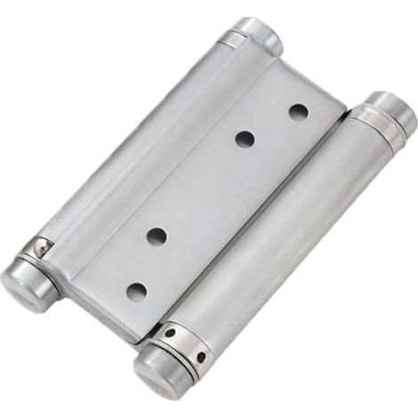 Charnières à ressort double action en acier inoxydable (126 mm) pour portes battantes Charnière à fermeture automatique pour porte d'armoire de comptoir de café bar pub jusqu'à 25 kg (1/5)