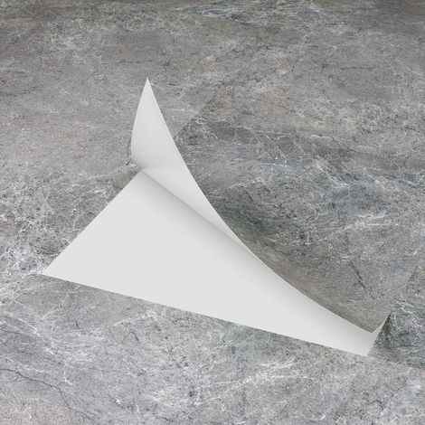 30X60CM 15 Dalles PVC Adhesives Sol Marbre Gris Dalles Autocollantes pour Sol Cuisine Salle de Bain Étanche Carrelage Adhesif Mural Credence Adhesive pour Cuisine Effet Pierre Béton Gris PVC (1/5)