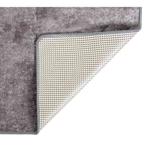 Tapis de salon Style Moderne Tapis de sol - Tapis lavable antidérapant 80x300 cm Gris BV298014 - BonneVie (1/5)