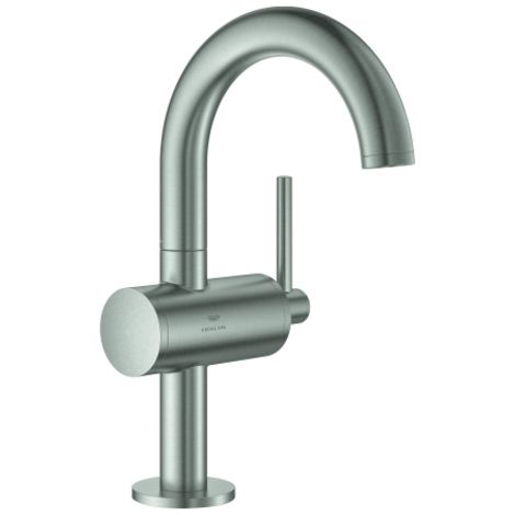 Grohe Atrio Monomando de lavabo 1/2" Tamaño M Supersteel Infinity Finish, 24363DC0 (1/2)