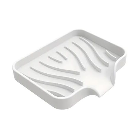 Porte-Savon en Silicone de Haute Qualité - Design Anti-dérapant et Drainant(Blanc) (1/4)