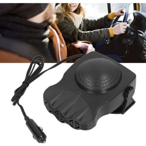Riscaldatore per auto a doppia modalità con design rotante a 360°, 150 W in ABS, sbrinatore portatile per parabrezza auto, 12 V 12,5 A 24 V 9 A