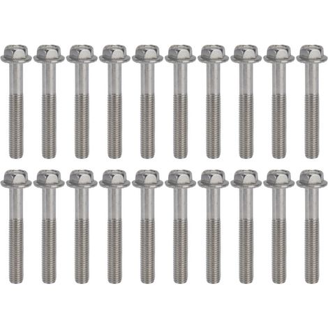 20 vis M10x1,5 à tête hexagonale à bride en acier inoxydable A2-70 avec joint DIN6921M10x65 (1/5)