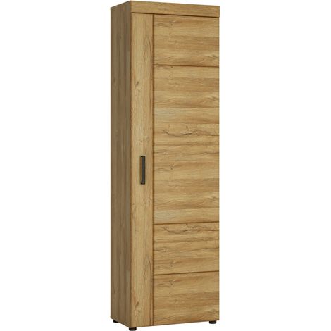 Wohn-/Esszimmer Stauraumschrank in Grandson Eiche Nb. mit Türanschlag rechts CARIATI-129, B/H/T ca. 58/195/37,4 cm (1/3)