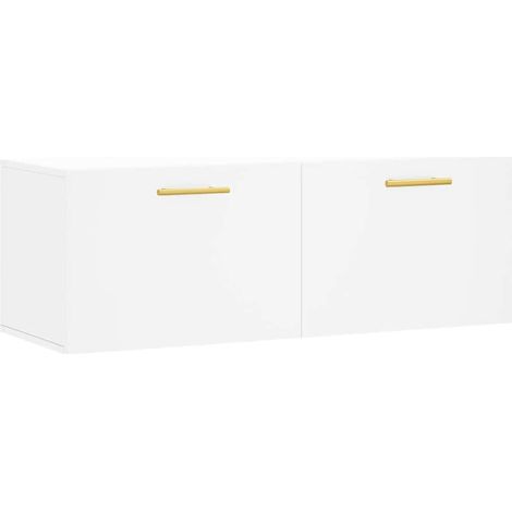 Maison Exclusive - Mobile a Parete Bianco 100x36,5x35 cm in Legno Multistrato