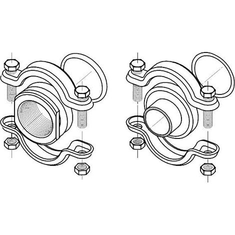 Zubehör für vert. Kreiselpumpen CLAMP-Kupplung CRN1,3,5 Rp1 EPDM (1/5)