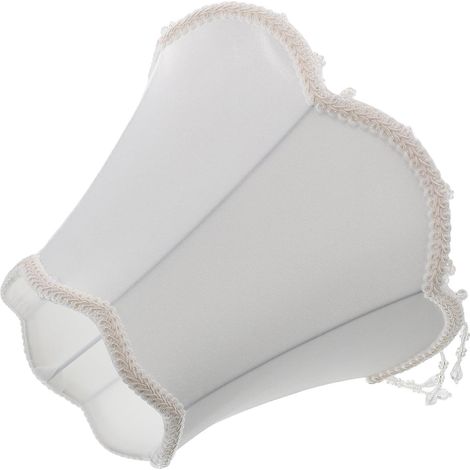 Abat-jour en Tissu Vintage pour Lampe de Table E27 avec Franges à Perles, Diamètre 25cm, Structure en Fer, pour Salon ou Chambre, Design Élégant et Résistant la Poussière (1/5)