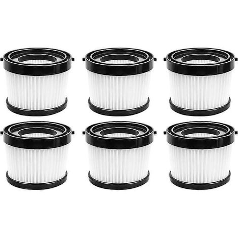 6 pièces Filtres pour DCV501HB DEWALT DCV501HB 20V Aspirateur à main sans fil Lavable Réutilisable Filtres (1/5)