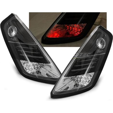Paire de feux arriere Fiat Grande Punto 05-09 LEd noir (1/2)