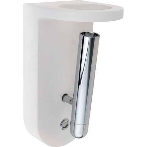 Applique d'intérieur de salon moderne avec spot en plâtre mobile, verres interchangeables blancs, 4,2 watts 180 lumens 3000 Kelvin, HxL 22x10,5 cm (1/5)
