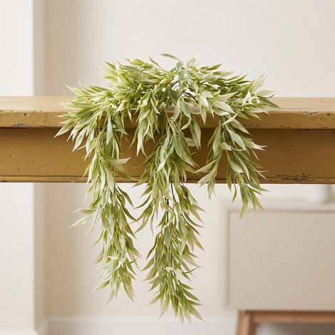 80cm Artificial Italian Ruscus Hanging Plant with Foliage Light Green (1/5)