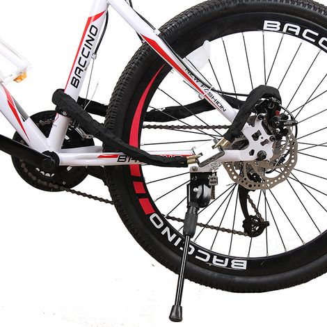 Lucchetto a catena per bicicletta con 3 chiavi [85 cm/6 mm/0,85 kg], robusto, in acciaio inox ad alta resistenza, per biciclette, motociclette, cancelli, garage, giardini, recinzioni e scooter.