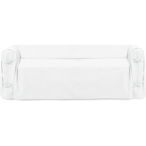 Housse de canapé en coton PANAMA blanc