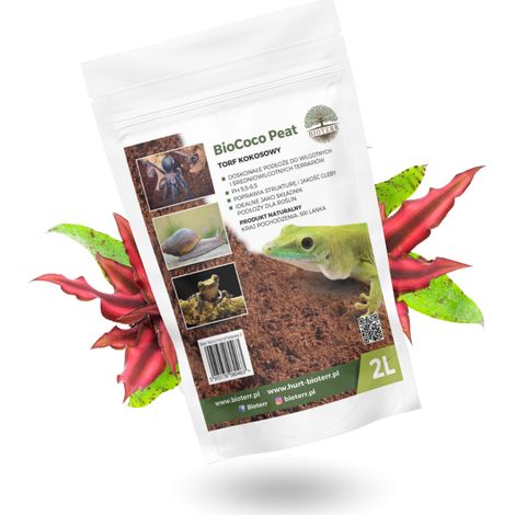 Substrat de tourbe BioCoco, fibre de coco, tourbe de coco 5L prêt à l'emploi en terrarium