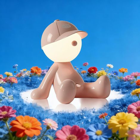 Filiyano – lampe amusante à brancher – Veilleuse en forme de saucisse avec chapeau amovible, position assise réglable, lampe amusante à brancher pour (1/5)