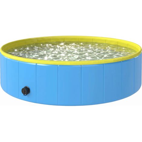Piscine pliable pour chiens de grande et moyenne taille, avec fond antidérapant, pour une utilisation intérieure et extérieure, 120 x 30 cm (1/5)