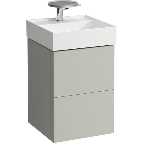 Sous-vasque KARTELL 600x440x450mm, 2 tiroirs gris pierre (1/5)
