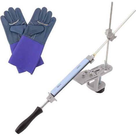 Lightweight Multi-Function Knife Sharpener with Polishing System and Safety Gloves (1/4)