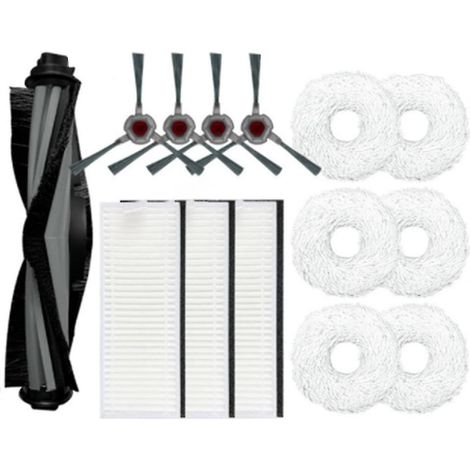 Für Ecovacs Deebot N9 + HEPA-Filter Haupt- und Seitenbürstenpad Wischtücher (1/4)