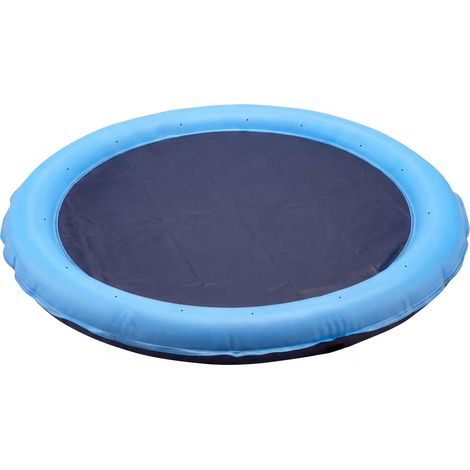 Wiltec Tappetino spruzza acqua per animali domestici, Ø 100 cm, in PVC con funzione sprinkler, tappeto antiscivolo per cani (1/5)