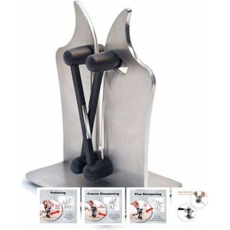pair TV Bavarian Edge Knife Sharpener cuisine ménage meule profession cheif couteau slicker grinder (1/4)