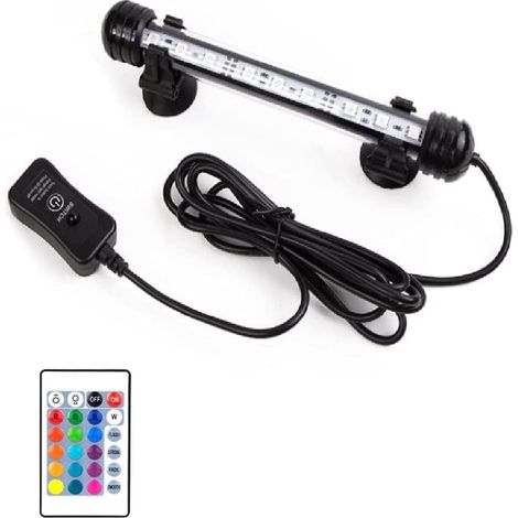Lampe LED pour aquarium, lampe à économie d'énergie avec 9 LED, silencieuse (bleue et blanche, 28 cm) (1/5)