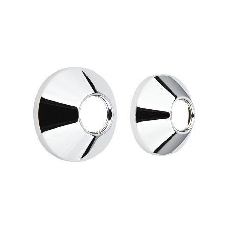 Grohe – Rosace chrome 2 pièces – Métal – Finition élégante pour vanne – Diamètre extérieur 50mm – SKU 221000M