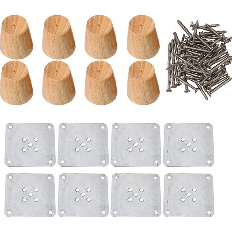 Pieds de meubles en bois fuselés de 60 x 60 x 37 cm, adaptés aux tables basses de maison. (1/5)