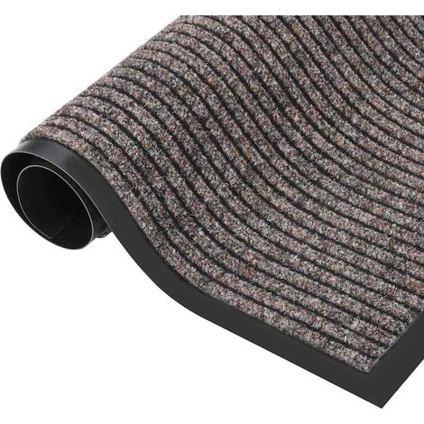 Paillasson d'Entrée Tapis Gratte-Pieds Antidérapant Polypropylène Beige Rayé 80 x 120 cm (1/5)